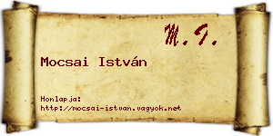 Mocsai István névjegykártya