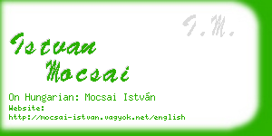 istvan mocsai business card