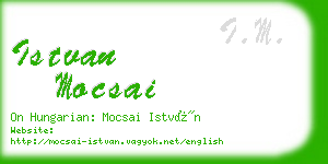 istvan mocsai business card